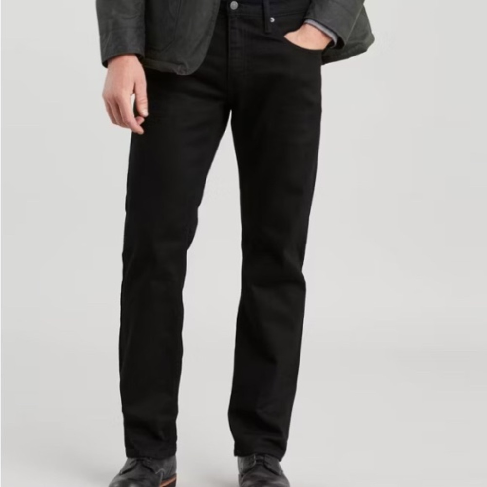 LEVI’S Men’s 559 Relaxed Fit Strait Jeans Size 38 Black Modern Minimalist